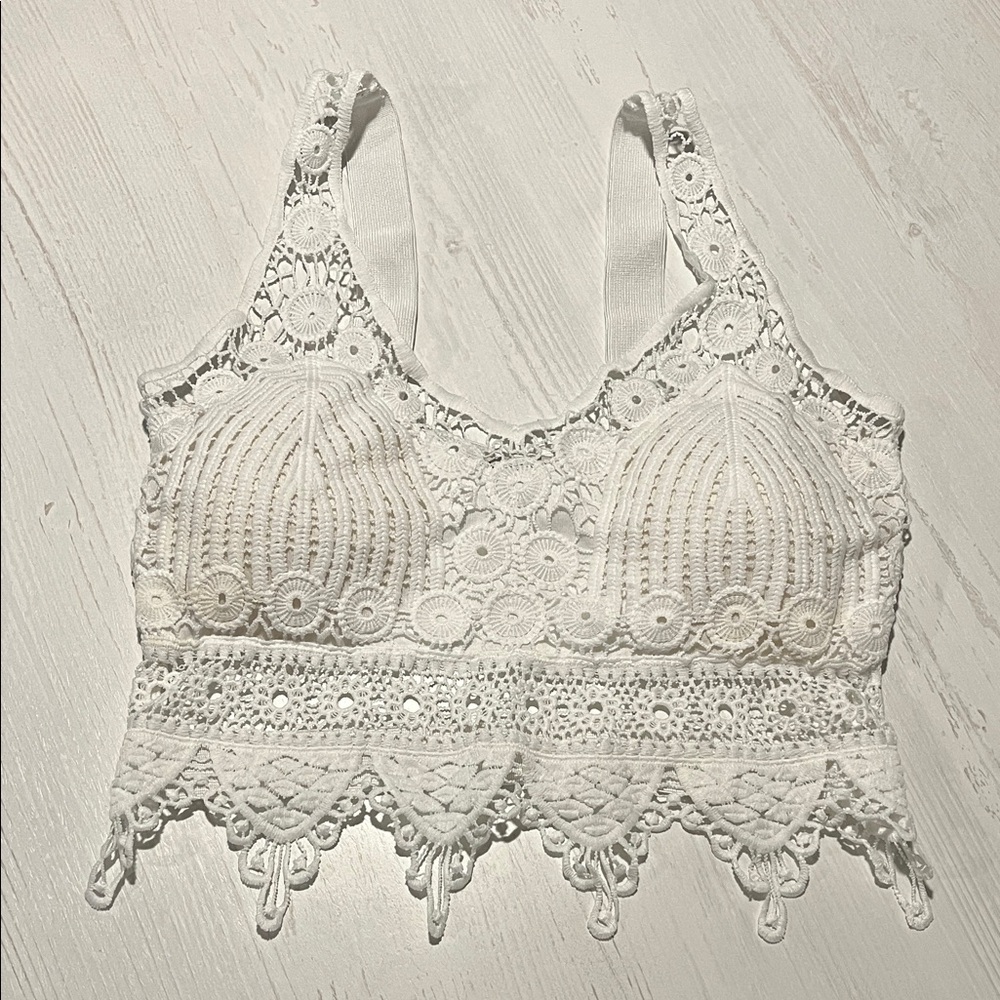 Papaya Ivory Lace Bralette